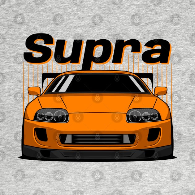 JDM Orange Supra by GoldenTuners